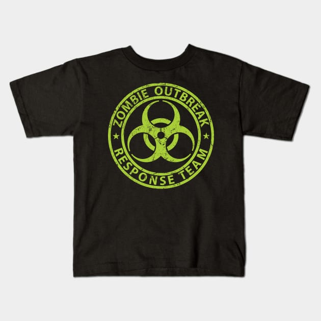 Zombie Outbreak Response Team Kids T-Shirt by MindsparkCreative